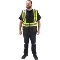 CSA Compliant Surveyor Vest, Black, Medium, Polyester Solutions industrielles ALPHA