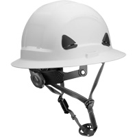 Casque Fibre Metal de style escalade avec bordure compl&egrave;te, R&eacute;pond aux normes CSA type 2, Suspension Rochet, Non ventil&eacute; Solutions industrielles ALPHA