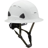 Casque Fibre Metal de style escalade avec bordure compl&egrave;te, R&eacute;pond aux normes CSA type 2, Suspension Rochet, Ventil&eacute; Solutions industrielles ALPHA