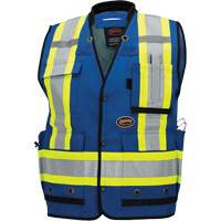 6681 High-Visibility Antimicrobial Mesh-Back Surveyor Vest, Royal Blue, Small, Polyester Solutions industrielles ALPHA