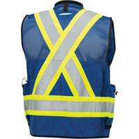 6681 High-Visibility Antimicrobial Mesh-Back Surveyor Vest, Royal Blue, Small, Polyester Solutions industrielles ALPHA