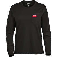 T-shirt &agrave; manches longues avec poches GRIDIRON, Femmes, T-petit, Noir Solutions industrielles ALPHA