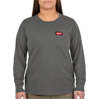 T-shirt &agrave; manches longues avec poches GRIDIRON, Femmes, T-petit, Gris Solutions industrielles ALPHA