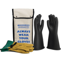 Class 1 Rubber Electrical Glove Kit, 8, 14" L, 37 cal/cm², NFPA 70E Solutions industrielles ALPHA