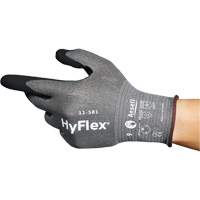 Gants industriels ultral&eacute;gers 11-581 HyFlex, Taille 6, Calibre 21, Rev&ecirc;tement Nitrile, Enveloppe en Nylon/PEHP/Tungst&egrave;ne/Spandex, ASTM ANSI niveau A6 Solutions industrielles ALPHA