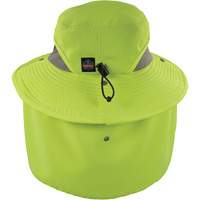 Chapeau de garde forestier 8934 Chill-Its avec prot&egrave;ge-nuque, petit/moyen, Lime haute visibilit&eacute; Solutions industrielles ALPHA