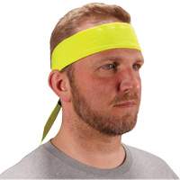 Chill-Its 6702 Cooling Headband with Embedded Polymers & Tie Closure, High Visibilty Lime-Yellow Solutions industrielles ALPHA