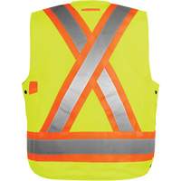 High-Visibility Surveyor's Vest, High Visibility Orange, Small, Polyester Solutions industrielles ALPHA