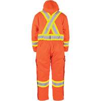 Salopette en canevas doubl&eacute;e haute visibilit&eacute;, Petit, Orange haute visibilit&eacute; Solutions industrielles ALPHA