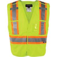 High-Visibility 5-Point Tear Away Vest, High Visibility Orange, Medium/Small, Polyester Solutions industrielles ALPHA