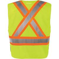 High-Visibility 5-Point Tear Away Vest, High Visibility Orange, Medium/Small, Polyester Solutions industrielles ALPHA