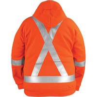 High-Visibility Wind Resistant Zip-Front Sweatshirt with DetachableHood, Men's, Small, High Visibility Orange, 27.7 cal/cm² Solutions industrielles ALPHA