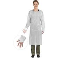 CoverMe Gown with Thumbholes, One Size, White, Polyethylene Solutions industrielles ALPHA