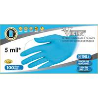 Gants jetables 34600, Petit, Nitrile, 5 mils, Sans poudre, Bleu Solutions industrielles ALPHA