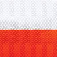 High Intensity Grade Flexible Work Zone Sheeting 382VHIP, 5" W x 150' L, Orange and White Solutions industrielles ALPHA