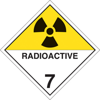 Radioactive Materials TDG Placard, Adhesive Vinyl Solutions industrielles ALPHA