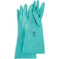 Gants &agrave; prise emboss&eacute;e &agrave; motif en Z StanSolv, Taille Petit/7, 14" lo, Nitrile, Doublure en Interlock, 11 mils Solutions industrielles ALPHA