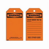 Self-Laminating Safety Tags, Polyester, 3" W x 5-3/4" H, English Solutions industrielles ALPHA