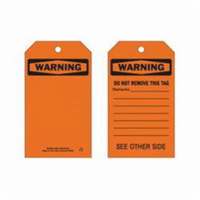 Self-Laminating Safety Tags, Polyester, 4" W x 7" H, English Solutions industrielles ALPHA