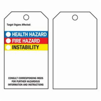 Right-To-Know Tags, Polyester, 3" W x 5-3/4" H, English Solutions industrielles ALPHA