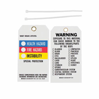 Right-To-Know Tags, Polyester, 3" W x 5-3/4" H, English Solutions industrielles ALPHA