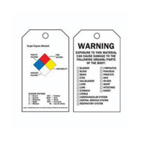 Right-To-Know Tags, Polyester, 3" W x 5-3/4" H, English Solutions industrielles ALPHA