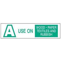 Étiquettes «A Use on Wood Paper Textiles and Rubbish», 6" lo x 1-1/2" la, Vert sur blanc SY238 | Solutions industrielles ALPHA