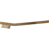 Petites brosses de nettoyage, Acier inoxydable, 3 x 7 rangs de fils, Longueur 7-3/4" Solutions industrielles ALPHA