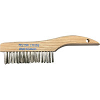 Brosses de nettoyage &agrave; manche en patin, Acier inoxydable, 4 x 16 rangs de fils, Longueur 10" Solutions industrielles ALPHA