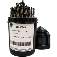 Heavy-Duty Drill Bit Set , 29 Pieces, High Speed Steel Solutions industrielles ALPHA