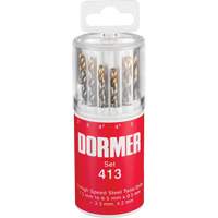 Jobber Drill Bit Set, 13 Pieces, High Speed Steel Solutions industrielles ALPHA