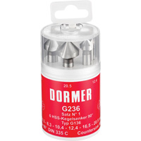 Jeu de fraises coniques 90°, 6 morcea Solutions industrielles ALPHA