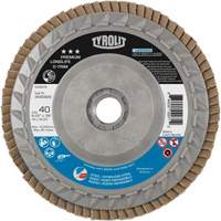 Long Life C-Trim Flap Disc, 4-1/2" x 5/8"-11, Type 27, 40 Grit, Zirconia Alumina Solutions industrielles ALPHA