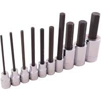 SAE Hex Head Socket Set, Hex, 1/2"/3/8" Drive, 10 Pcs Solutions industrielles ALPHA