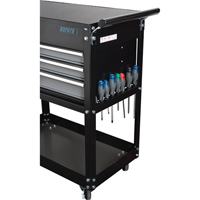Chariot utilitaire, 4 tiroirs, 18" lo x 33" la x 39" h, Noir Solutions industrielles ALPHA