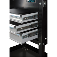Chariot utilitaire, 4 tiroirs, 18" lo x 33" la x 39" h, Noir Solutions industrielles ALPHA