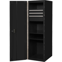 RX Series Side Cabinet, 3 Drawers, 19" W x 25" D x 61" H, Black Solutions industrielles ALPHA
