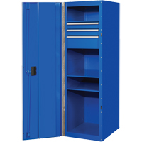 RX Series Side Cabinet, 3 Drawers, 19" W x 25" D x 61" H, Blue Solutions industrielles ALPHA