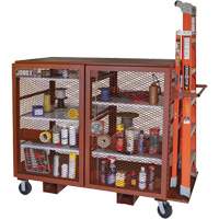 Armoire mobile en treillis, Acier, 49 pi³, Rouge Solutions industrielles ALPHA