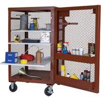 Armoire mobile en treillis, Acier, 22 pi³, Rouge Solutions industrielles ALPHA