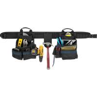 Ceinture &agrave; outils pour &eacute;lectricien, Polyester, Noir Solutions industrielles ALPHA