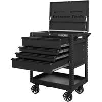 EX Deluxe Series Tool Cart, 4 Drawers, 22-7/8" L x 33" W x 44-1/4" H, Black Solutions industrielles ALPHA