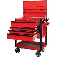 EX Deluxe Series Tool Cart, 4 Drawers, 22-7/8" L x 33" W x 44-1/4" H, Red Solutions industrielles ALPHA
