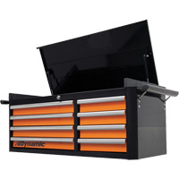 Coffre sup&eacute;rieur, 42" la, 8 tiroirs, Noir/Orange Solutions industrielles ALPHA