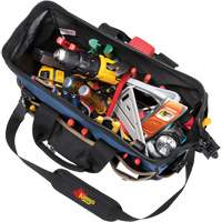 Molded Base Big-Mouth Tote Tool Bag, Ballistic Polyester, 23 Pockets, Black/Blue Solutions industrielles ALPHA