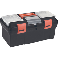 Plastic Tool Box, 17-1/2" W x 9-1/2" D x 8" H, Black Solutions industrielles ALPHA