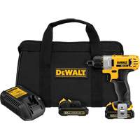 Ensemble de tournevis max, 1/4", 12 V, 160 UWO couple max., Lithium-ion bloc-pile Solutions industrielles ALPHA