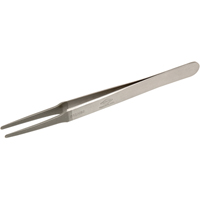 Tweezers - Flat Round Tips, Straight - 4.75" (120 mm) Solutions industrielles ALPHA