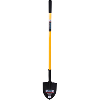 Round Point Shovel, Tempered Steel Blade, Fiberglass, Straight Handle Solutions industrielles ALPHA