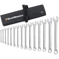 12-Point Long Pattern Wrench Set with Tool Roll, Combination, 15 Pieces, Imperial Solutions industrielles ALPHA